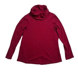 L.L.Bean Burgundy Turtleneck Long Sleeve Knit Top Women’s Medium